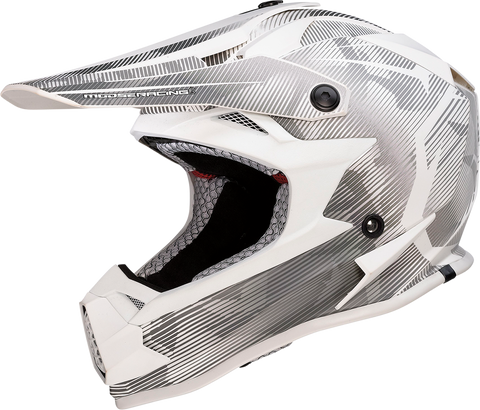 MOOSE RACING Youth F.I. Helmet - Agroid Camo - MIPS? - Gray/White - Medium 0111-1530