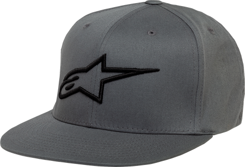 ALPINESTARS Ageless Flat Bill Hat - Charcoal/Black - Small/Medium 1035810151810SM