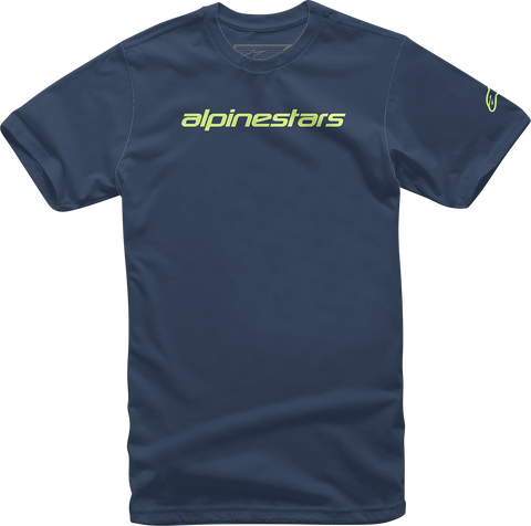 ALPINESTARS Linear Wordmark T-Shirt - Navy - Medium 1212-720207036M