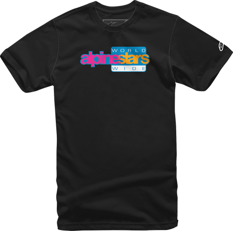 ALPINESTARS World Wide Again T-Shirt - Black - Large 1232-72236-10-L
