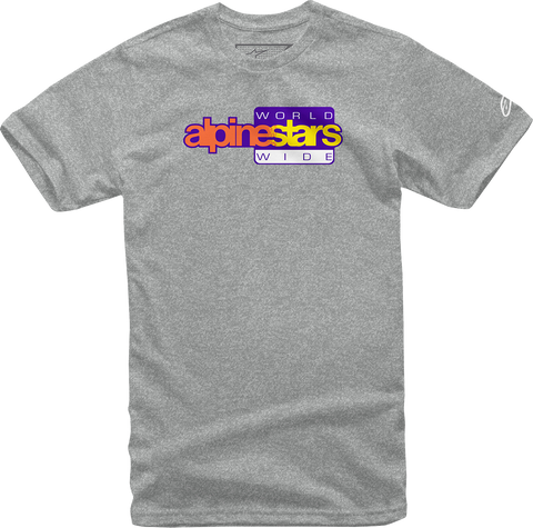 ALPINESTARS World Wide Again T-Shirt - Gray - Large 1232-722361026L