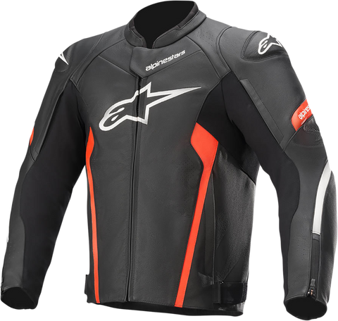 ALPINESTARS Faster v2 Leather Jacket - Black/Red - 56 3103521-1030-56