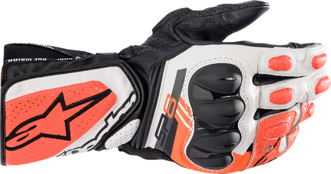 ALPINESTARS SP-8 V3 Gloves - Black/White/Fluorescent Red - Small 3558321-1231-S