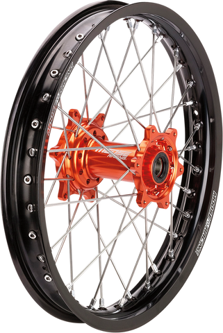 MOOSE RACING SX-1 Complete Wheel - Rear - Black Wheel/Orange Hub - 18"x2.15" - KTM MR-21518-BKOR