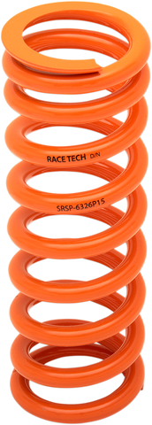 RACE TECH Progressively Wound Shock Spring - Orange - P15 - Spring Rate 195 lbs/in - 285 lbs/in SRSP 6326P15