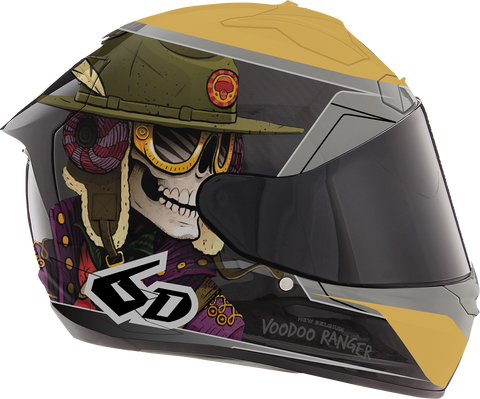 6D HELMETS ATS-1R Helmet - Voodoo Ranger - Gloss Black/Gold - Large 30-0807
