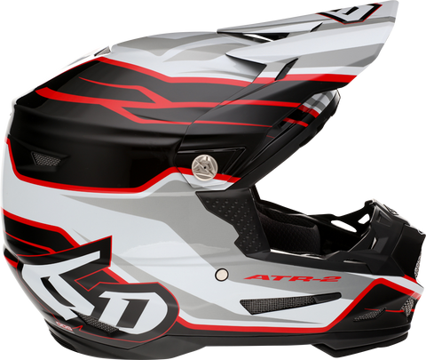 6D HELMETS ATR-2 Helmet - Phase - White/Red - Large 12-2837