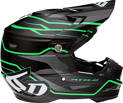 6D HELMETS ATR-2 Helmet - Phase - Black/Green - Medium 12-2846