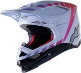 ALPINESTARS Supertech M10 Helmet - Daytona - MIPS - Haze Gray/Orange Fluo/Rhodamine - Small 8302423-9243-SM