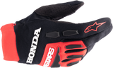 ALPINESTARS Honda Full Bore Gloves - Black/Bright Red - Medium 3563823-1303-M