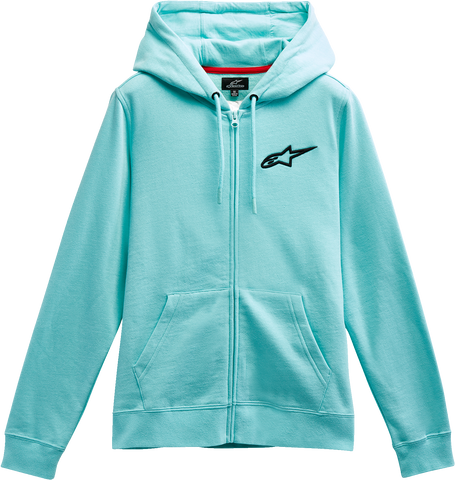 ALPINESTARS Women's Ageless Zip Hoodie - Light Aqua/Black - Large 1232518007212L