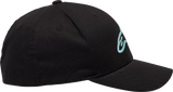 ALPINESTARS Ageless Curve Hat - Black/Light Aqua - Small/Medium 1017810101177SM