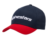 ALPINESTARS Linear Hat - Navy/Red - Small/ Medium 1230810057030SM