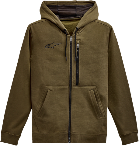 ALPINESTARS Asymmetrical Zip-up Hoodie - Military - Medium 121351030690M
