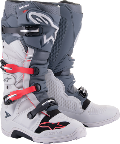 ALPINESTARS Tech 7 Enduro Boots - Gray/Red - US 13 2012114-9204-13