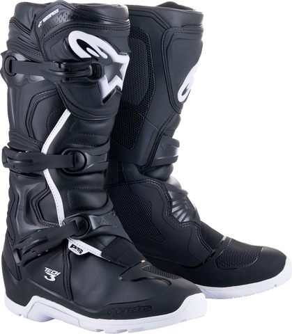 ALPINESTARS Tech 3 Enduro Waterproof Boots - Black/White - US 10/EU 44.5 2013324-12-10