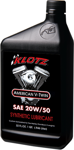 KLOTZ OIL V-Twin Synthetic Engine Oil - 20W-50 - 1 U.S. quart KH-2050