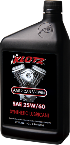 KLOTZ OIL V-Twin Synthetic Engine Oil - 25W-60 - 1 U.S. quart KH-2560