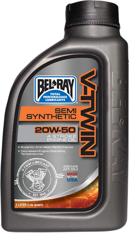 BEL-RAY V Twin Semi Synthetic Oil - 20W-50 -1 L 96910-BT1