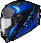 Exo R420 Full Face Helmet Seismic Blue Lg