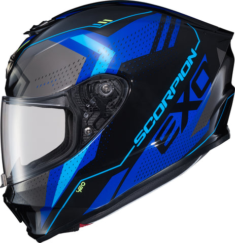 Exo R420 Full Face Helmet Seismic Blue 2x