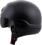 Covert Open Face Helmet Matte Black Lg