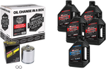 MAXIMA RACING OIL Sportster Synthetic 20W-50 Oil Change Kit - Chrome Filter 90-119015PC