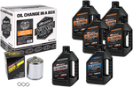 MAXIMA RACING OIL Evolution Mineral 20W-50 Oil Change Kit - Chrome Filter 90-069016PC