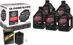 MAXIMA RACING OIL Quick Change M8 Synthetic 20W-50 Oil Change Kit - Black Filter 90-129015PB