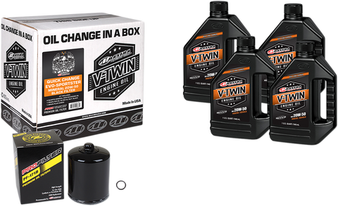 MAXIMA RACING OIL Evo/XL Quick Oil Change Kit - Black Filter 90-069014PB