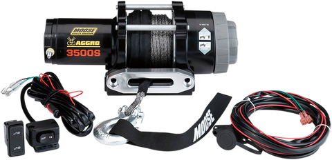 MOOSE UTILITY 3500 LB Winch - Synthetic Rope 104309