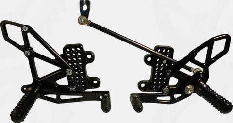 Rear Set Complete Blk Hon