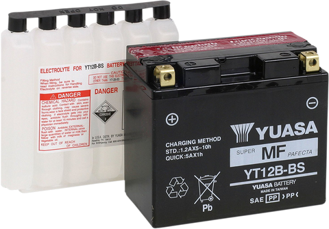 YUASA AGM Battery - .YT12B-BS - .52 L YUAM6212B