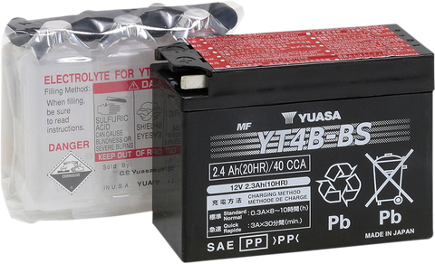 YUASA AGM Battery - YT4B-BS .12 L YUAM62T4B