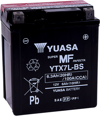 YUASA AGM Battery - YTX7L-BS .33 L YUAM327BS