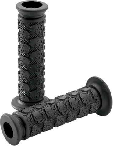 DRIVEN RACING Grips - Skully - Open Ends - Black D701BKO