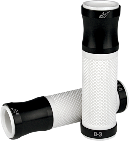 DRIVEN RACING Grips - D3 - Black/White D3BK/WT