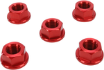 DRIVEN RACING Aluminum Sprocket Nuts - Red - M10 x 1.25 DSN5RD