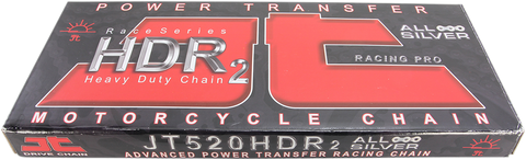 JT CHAINS 520 HDR - Nickel Race Chain - 118 Links JTC520HDRNN118S