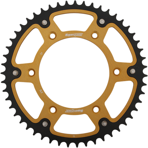 SUPERSPROX Stealth Rear Sprocket - 51-Tooth - Gold - Honda RST-210-51-GLD