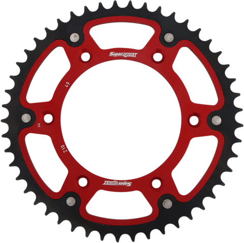 SUPERSPROX Stealth Rear Sprocket - 49-Tooth - Red - Honda RST-210-49-RED