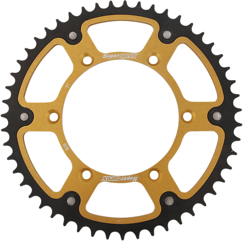 SUPERSPROX Stealth Rear Sprocket - 51-Tooth - Gold - Kawasaki RST-808-51-GLD