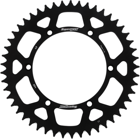 SUPERSPROX Rear Sprocket - Black - Kawasaki - 49-Tooth RAL-460-49-BLK