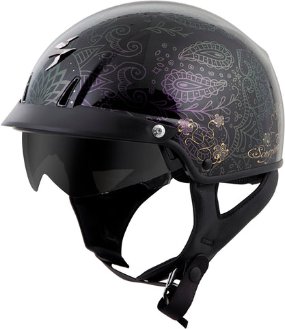 Exo C110 Open Face Helmet Azalea Black/Gold Lg