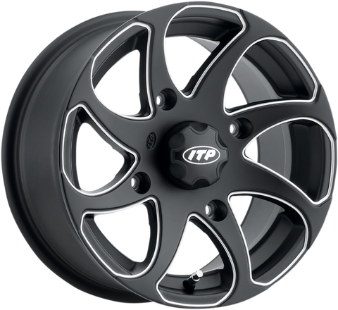 ITP Twister® Directional Wheel - Front/Rear | Left - Milled Black - 14x7 - 4/110 - 5+2 1422326727BL