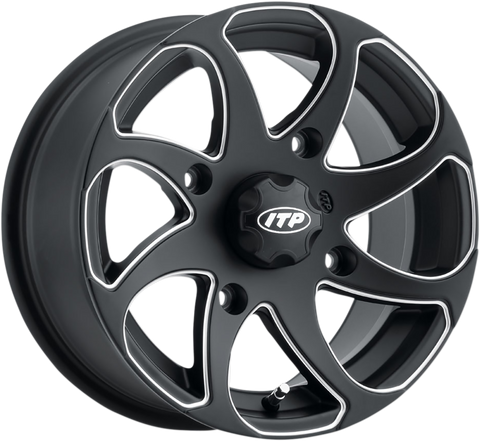 ITP Twister® Directional Wheel - Front/Rear | Right - Milled Black - 14x7 - 4/110 - 5+2 1422326727BR