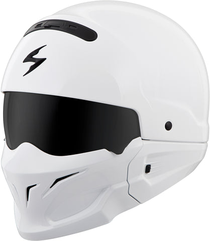 Covert Open Face Helmet Gloss White Lg