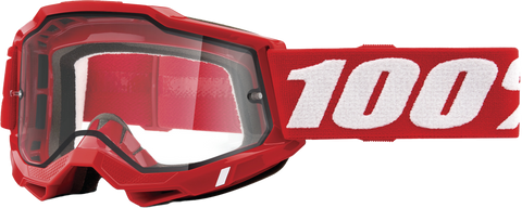 Accuri 2 Enduro Moto Goggle Neon Red Clear Lens