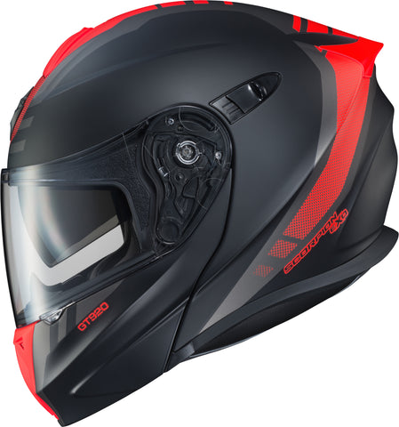 Exo Gt920 Modular Helmet Unit Matte Black/Neon Red 3x