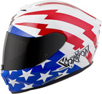 Exo R420 Full Face Helmet Tracker Red/White/Blue Lg